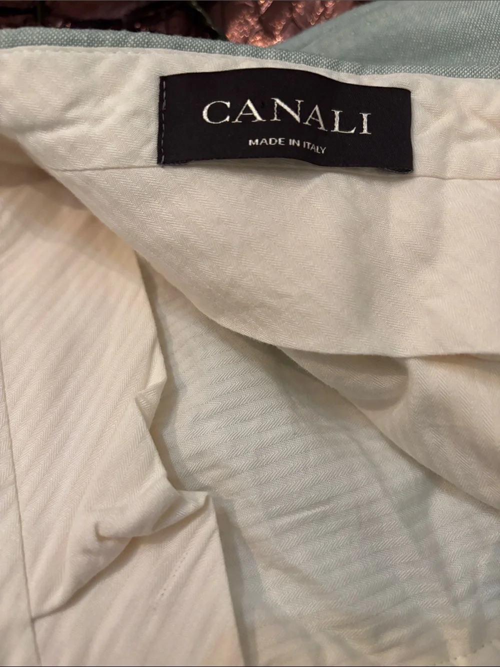 Canali Light Green Dress Pants